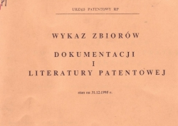 Wykaz zbiorów dokumentacji i literatury patentowej