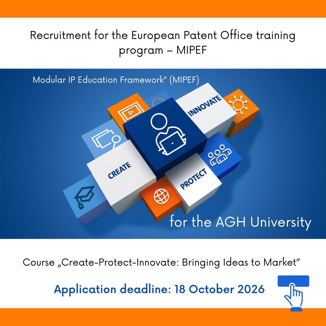 Eleven boxes on blue background with different symbols and texts, stating "create, protect, innovate".